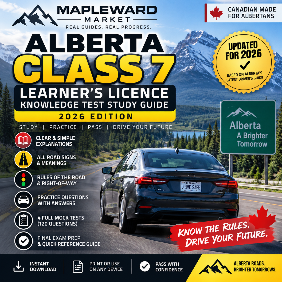 Alberta Class 7 Learner’s Licence Knowledge Test Study Guide – 2026 Edition